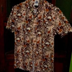 Floral print button down